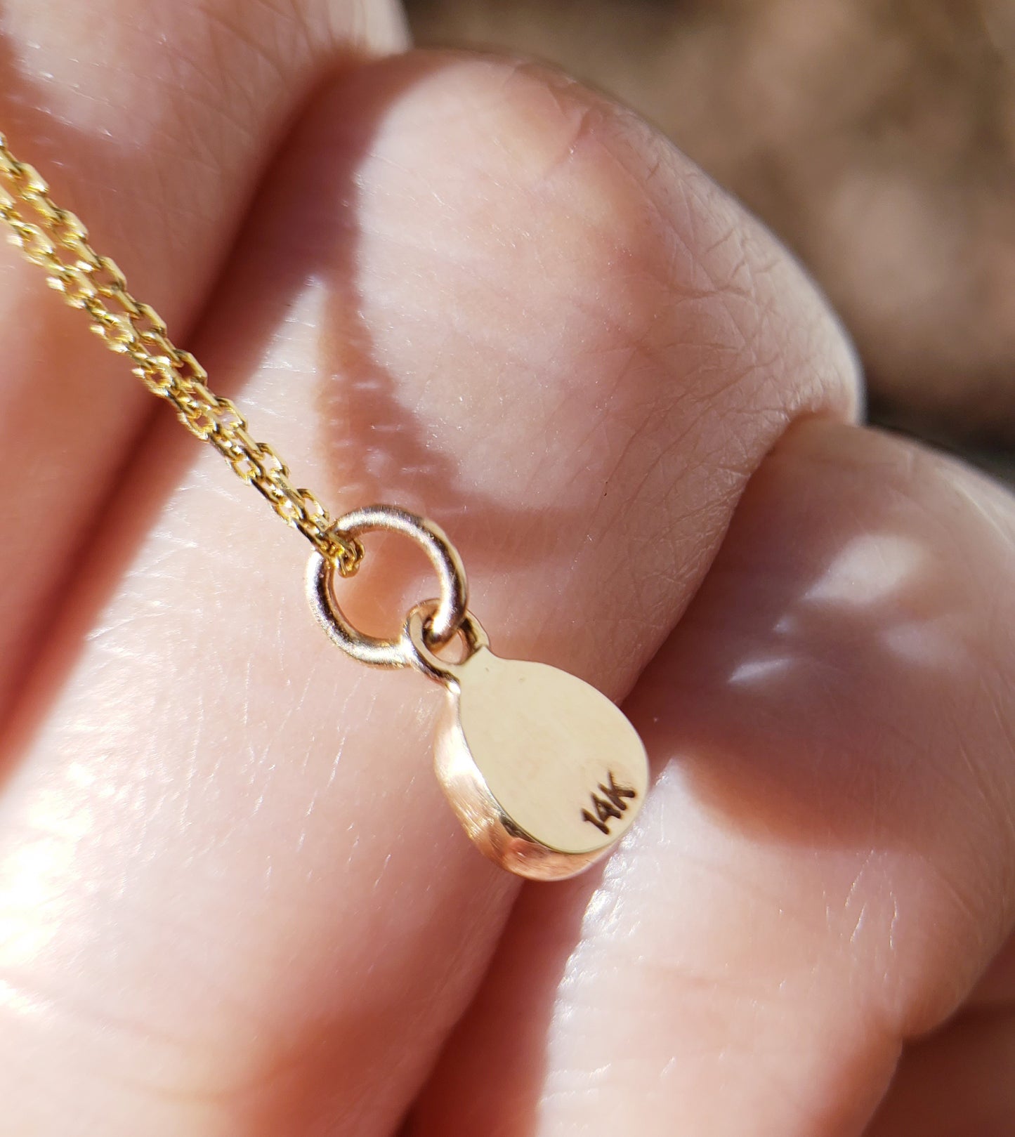 Damele Variscite Pendant in 14k Gold
