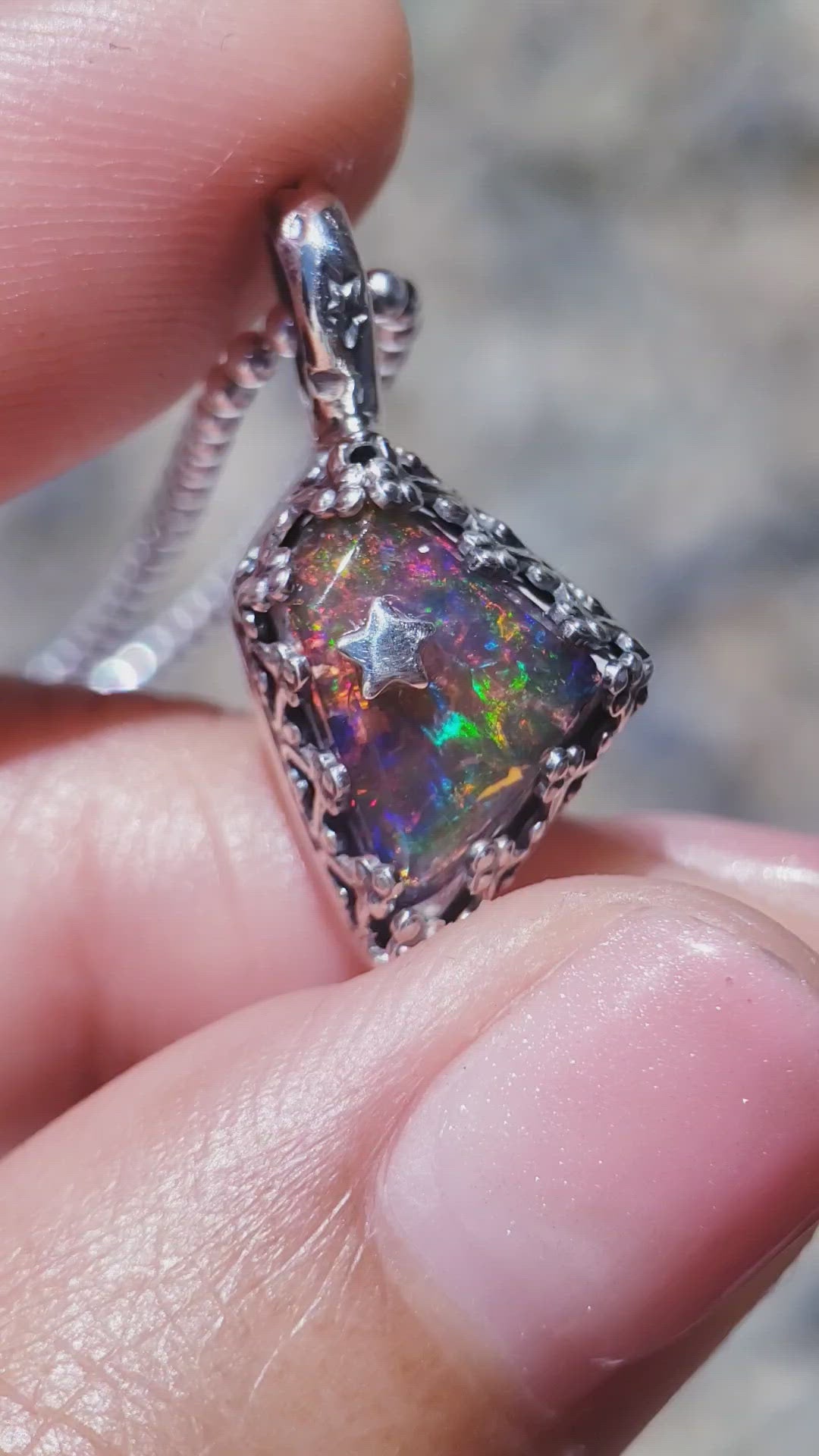 Galaxy Opal Star Necklace – Rocks By Van