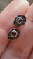 Mixed Metal Black Diamond Studs